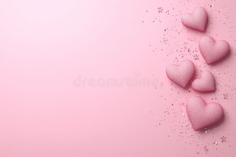 Красиво в розовом : Сердце и звезда Backdrop для детей День рождения и Женский День стоковое фото