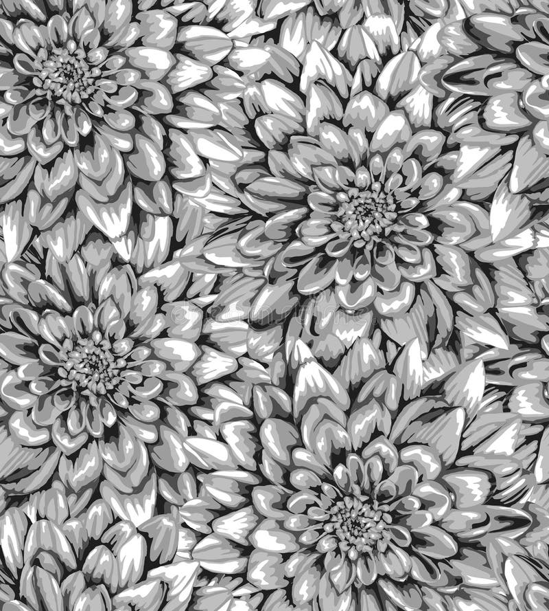 Красивый monochrome, черно-белая вертикальная безшовная предпосылка с георгином бесплатная иллюстрация Красивый monochrome, черно-белая вертикальная безшовная предпосылка с георгином бесплатная иллюстрация