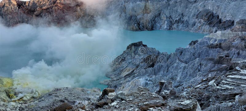 A beautiful Ijen Crater in East Java, Indonesia. One of the famous tourist places in Indonesia. We will find a blue fire below if the weather is good. We only need 1.5 to 2 hours to reach this place. A beautiful Ijen Crater in East Java, Indonesia. One of the famous tourist places in Indonesia. We will find a blue fire below if the weather is good. We only need 1.5 to 2 hours to reach this place.