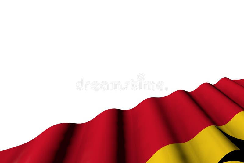 Красивый сияющий флаг Ганы с большими складками, лежащими в правом нижнем углу, изолированными на белом - любой случайный флаг 3d бесплатная иллюстрация Красивый сияющий флаг Ганы с большими складками, лежащими в правом нижнем углу, изолированными на белом - любой случайный флаг 3d бесплатная иллюстрация