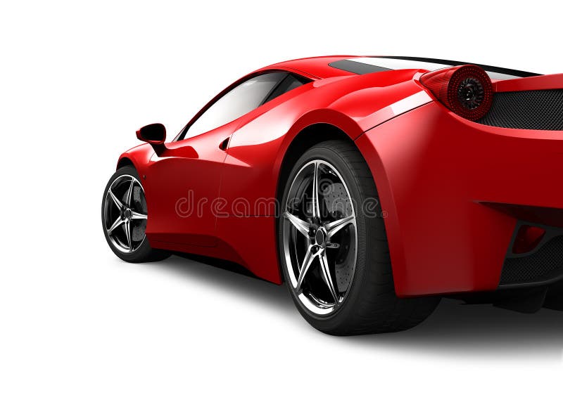 Isolarted red sport car on white background. Isolarted red sport car on white background