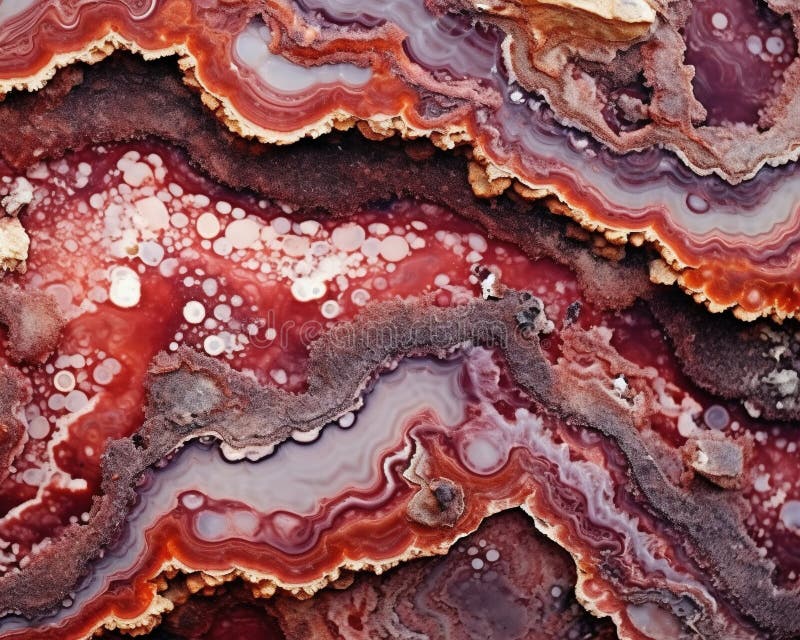 красные текстуры геоды фона gemstone поперечный сечение. бесплатная иллюстрация