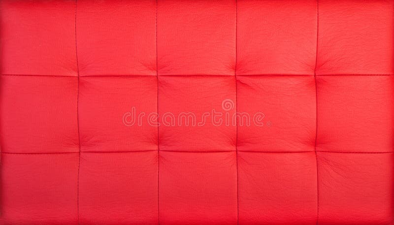 Texture of red quilted leather. Texture of red quilted leather