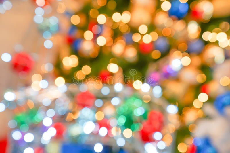 Красочное & красивое расплывчатое bokeh круга, из предпосылки фокуса в концепции и теме рождества стоковые фотографии rf