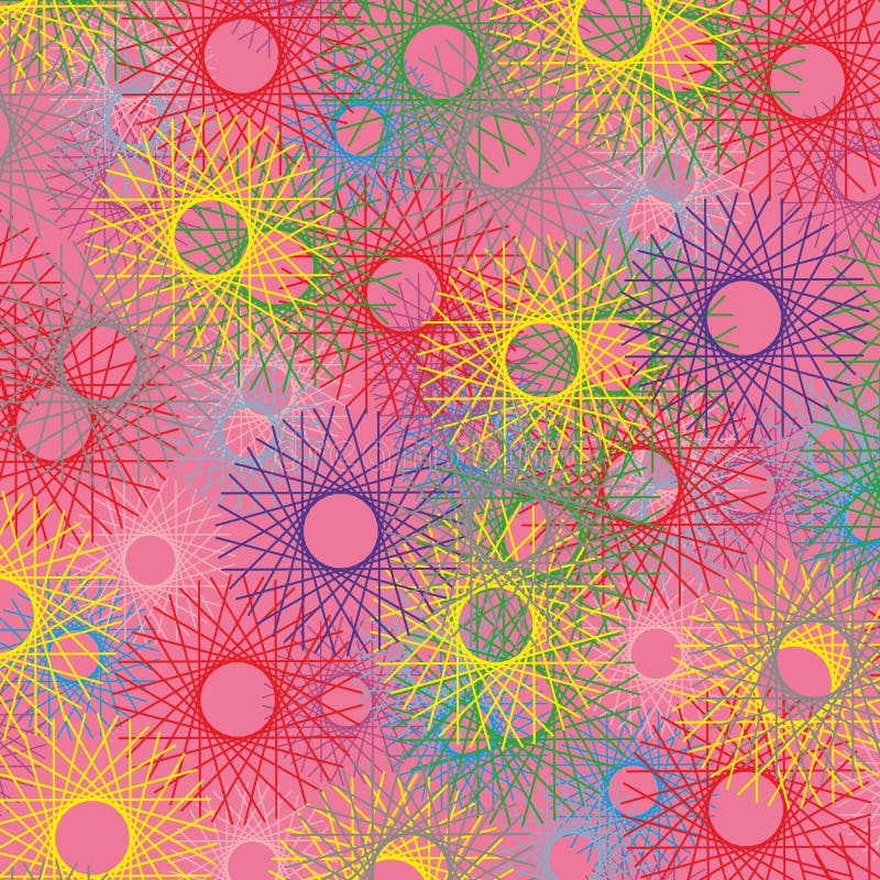 Красочные линии и круги освещают - розовую предпосылку вектора концепции обоев