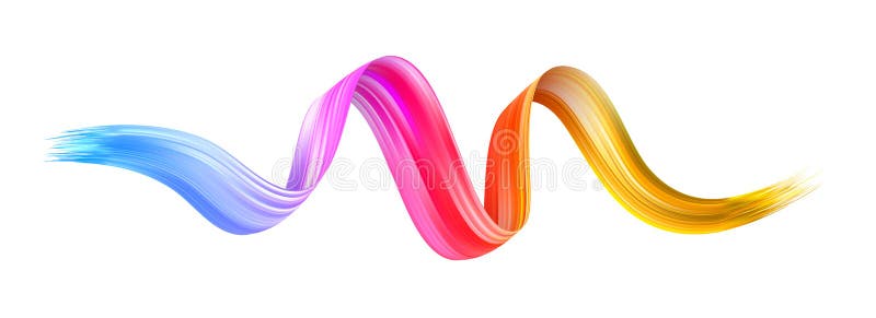 Красочный brushstroke подачи Линия изолированная лентой иллюстрация штока Красочный brushstroke подачи Линия изолированная лентой иллюстрация штока