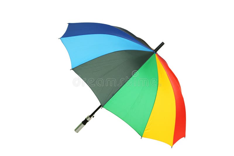 Красочный зонтик изолированный на белой предпосылке