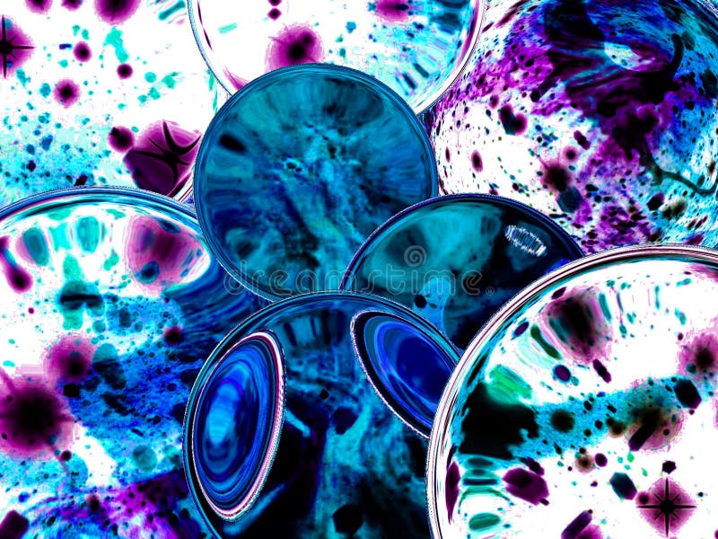 Красочный психоделическое trippy цифровой модели искусства иллюстрация штока
