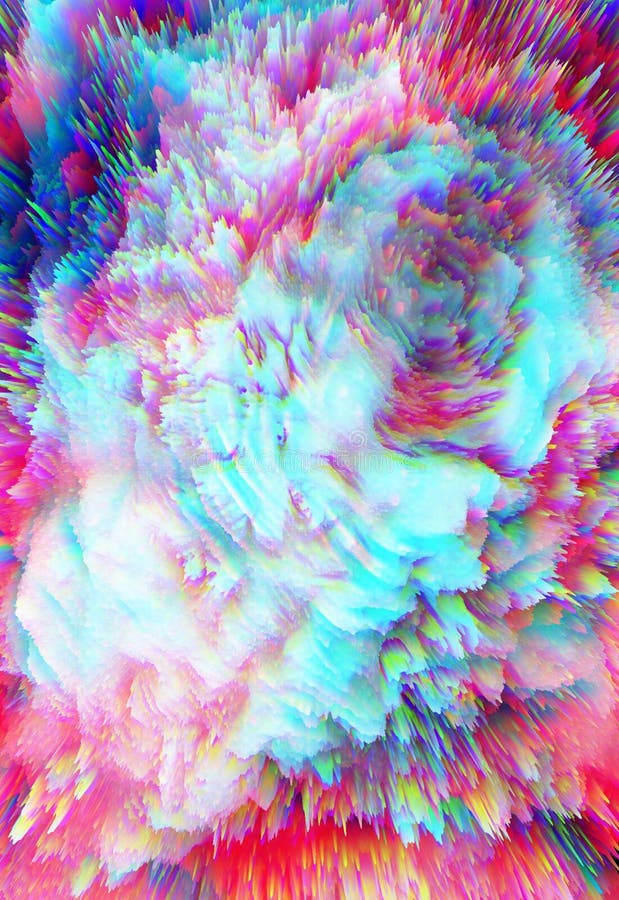 Красочный психоделическое trippy цифровой модели искусства иллюстрация штока