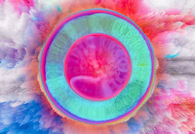 Красочный психоделическое trippy цифровой модели искусства бесплатная иллюстрация