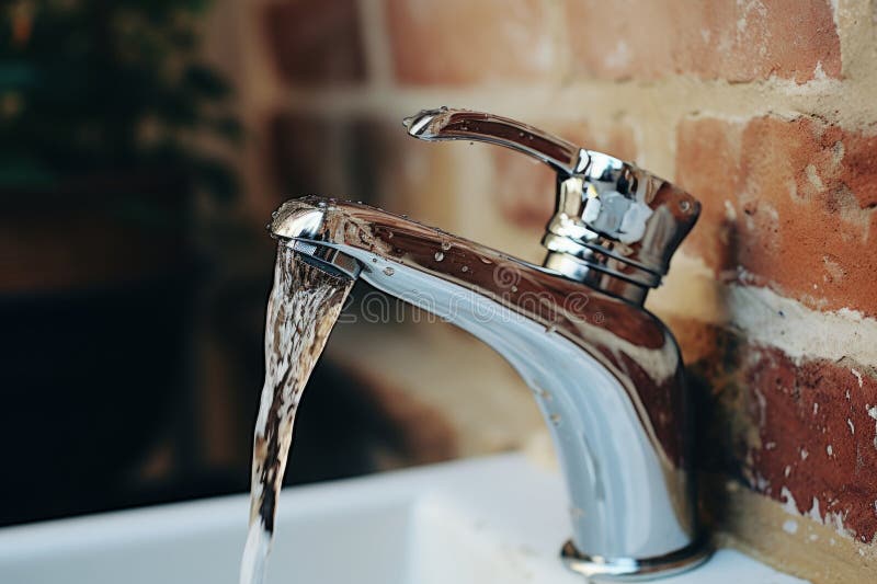кровать с водопроводной водой и детальный вид на арматуру бесплатная иллюстрация