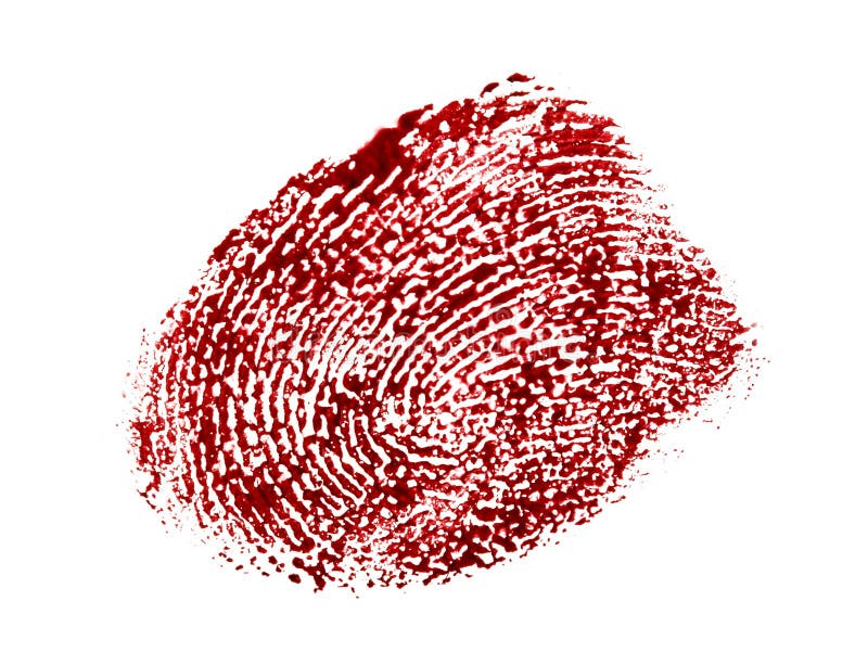 Bloody fingerprint isolated on a white background. Bloody fingerprint isolated on a white background.