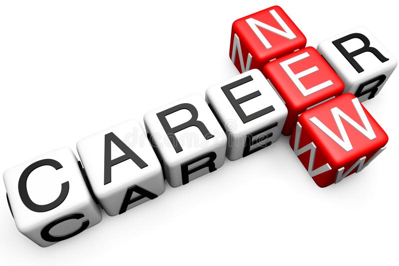 Новая карьерная кроссворд стоковая фотография rf