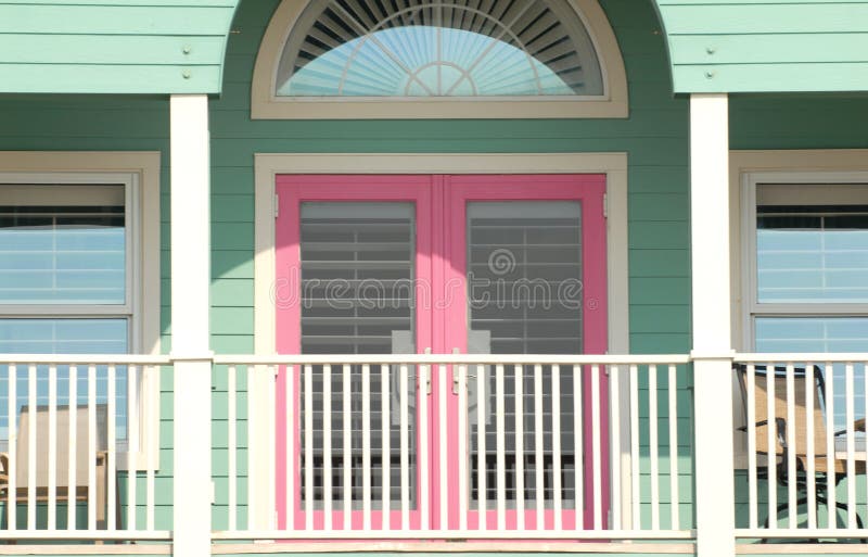 A colorful porch area of a Pensacola, Florida home. A colorful porch area of a Pensacola, Florida home