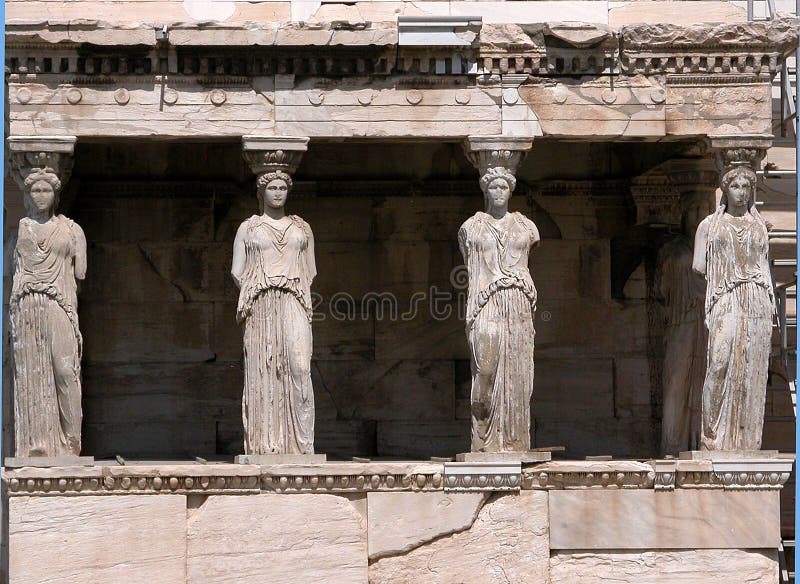 крылечко karyatids стоковое фото крылечко karyatids стоковое фото