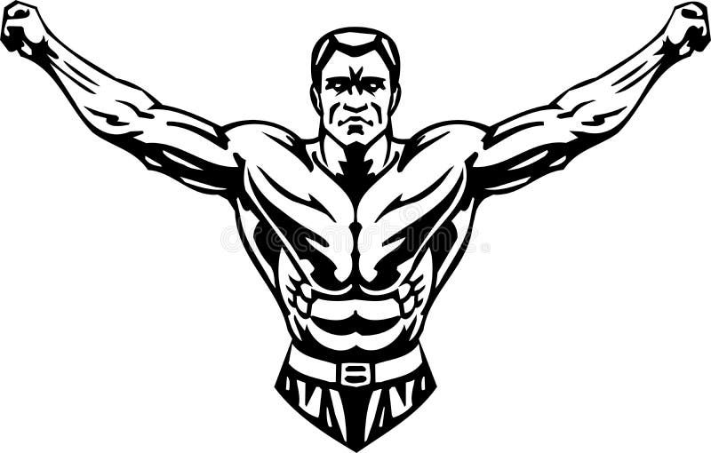 Культуризм и Powerlifting - вектор. иллюстрация штока Культуризм и Powerlifting - вектор. иллюстрация штока