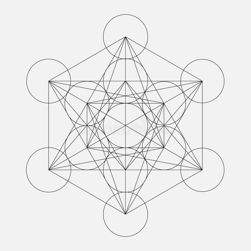 Куб Metatrons Цветок жизни Священное геометрическое бесплатная иллюстрация Куб Metatrons Цветок жизни Священное геометрическое бесплатная иллюстрация