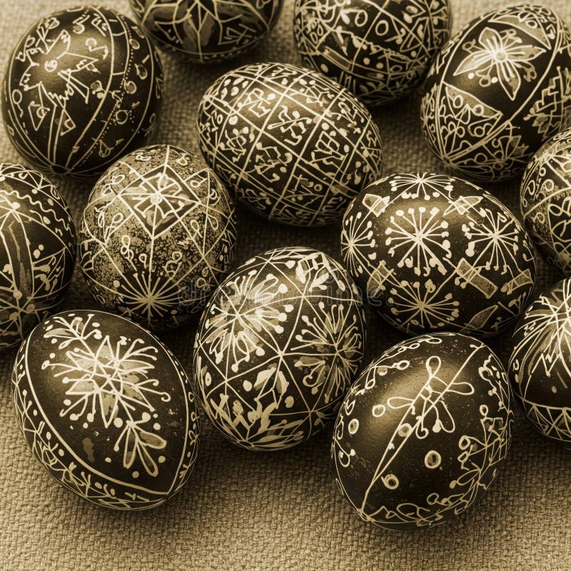 Культурный яичный показ на фоне рустика бесплатная иллюстрация