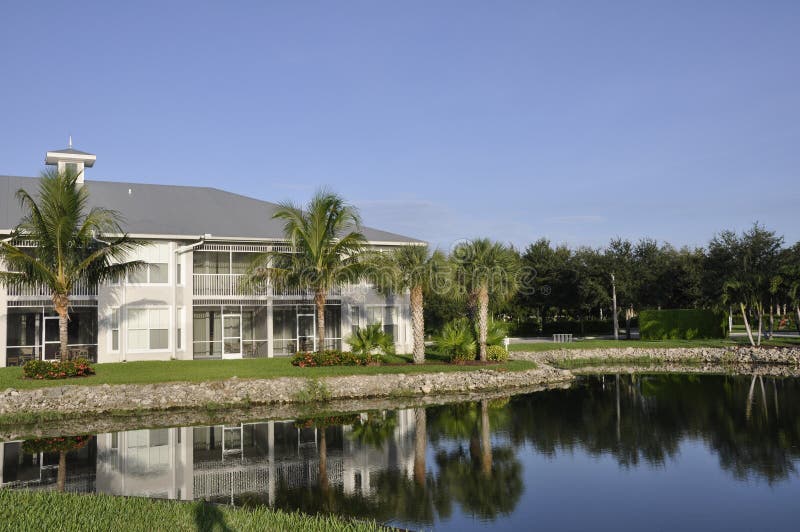 Exterior of a modern resort building in Naples, Florida. Exterior of a modern resort building in Naples, Florida