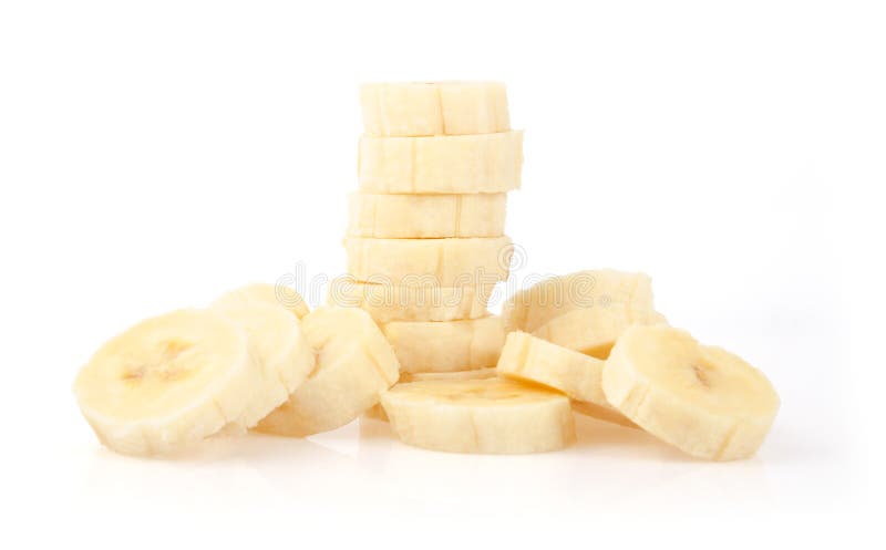 Banana Slices Isolated on White Background. Banana Slices Isolated on White Background