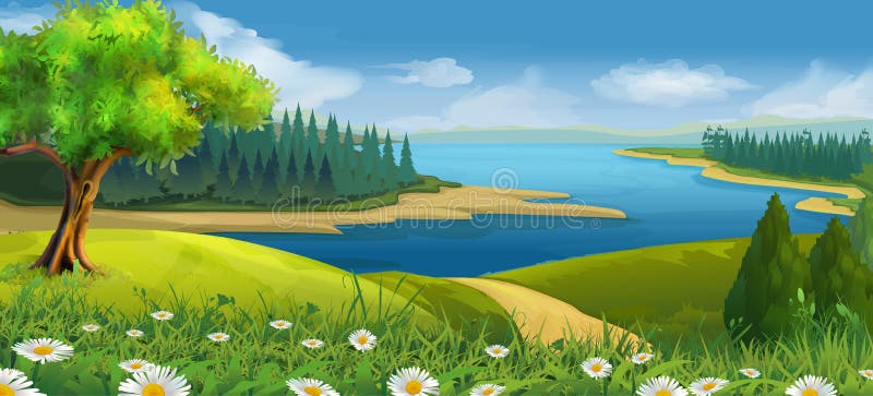 Панорама природа векторные