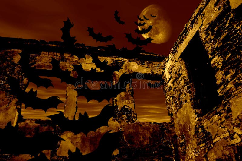 летучие мыши летая руина halloween счастливая старая излишек бесплатная иллюстрация летучие мыши летая руина halloween счастливая старая излишек бесплатная иллюстрация