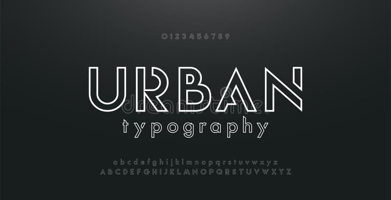 Abstract urban thin line font alphabet. Minimal modern fonts and numbers. Typography typeface uppercase lowercase and number. vector illustration. Abstract urban thin line font alphabet. Minimal modern fonts and numbers. Typography typeface uppercase lowercase and number. vector illustration.
