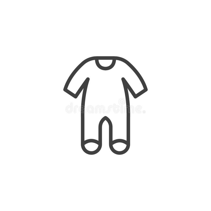Линия значок bodysuit одежды ребенка бесплатная иллюстрация