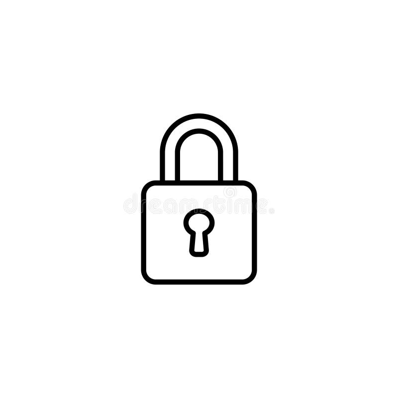 Линия значок Символ Padlock бесплатная иллюстрация Линия значок Символ Padlock бесплатная иллюстрация