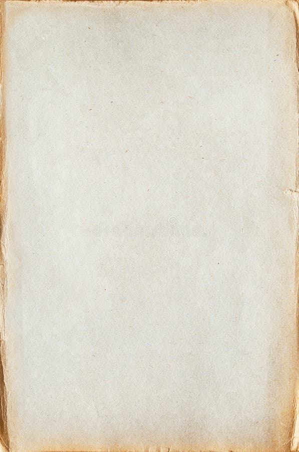 Лист старой пустой желтой бумаги с разрезанными краями - текстура бумаги