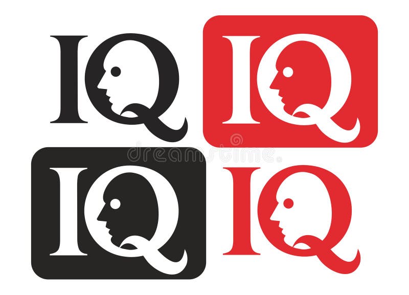 логос iq иллюстрация вектора логос iq иллюстрация вектора