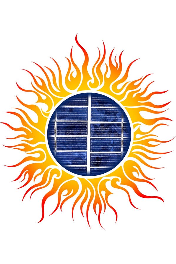 логос обшивает панелями солнечное солнце