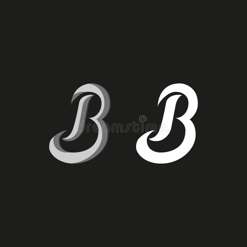 Логотип b прописной буквы в стиле граффити, установил эмблему линейного рукописного вензеля инициалов элегантную для визитной кар иллюстрация штока Логотип b прописной буквы в стиле граффити, установил эмблему линейного рукописного вензеля инициалов элегантную для визитной кар иллюстрация штока