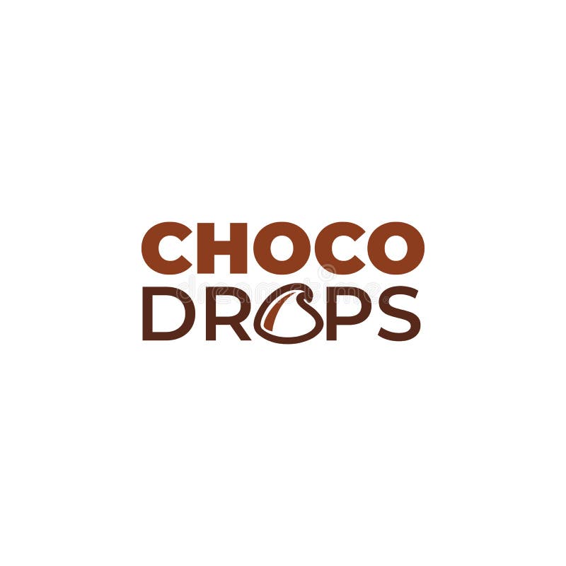 логотип choco отбрасывает. идея с шоколадным логотипом. бесплатная иллюстрация