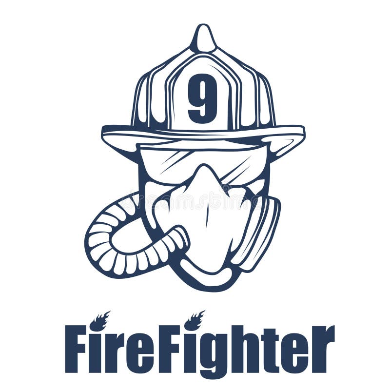 Логотип Firefighting Голова ` s пожарного в маске бесплатная иллюстрация Логотип Firefighting Голова ` s пожарного в маске бесплатная иллюстрация