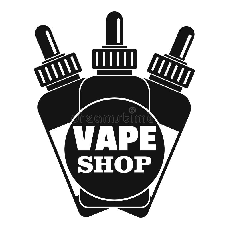 Логотип магазина Vape жидкостный, простой стиль иллюстрация вектора Логотип магазина Vape жидкостный, простой стиль иллюстрация вектора