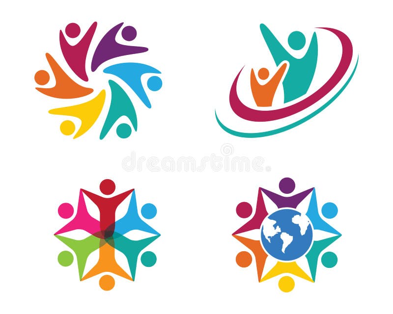 Collection Of People Icons In Circle - Vector Concept Engagement, Togetherness. Collection Of People Icons In Circle - Vector Concept Engagement, Togetherness