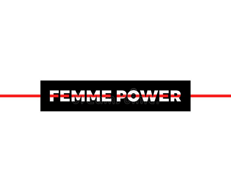 Лозунг силы Femme, современный график с черными и красными горизонтальными прямыми Дизайн вектора моды для футболки Печать тройни бесплатная иллюстрация Лозунг силы Femme, современный график с черными и красными горизонтальными прямыми Дизайн вектора моды для футболки Печать тройни бесплатная иллюстрация