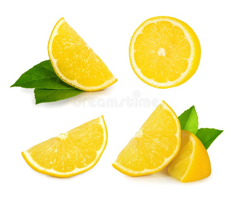Ломтик лимона изолированный на белизне