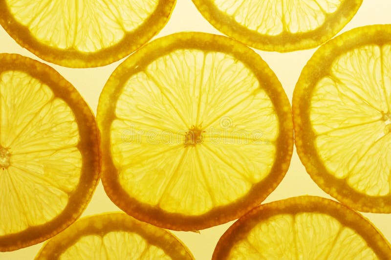 Fresh lemon slices. Fresh lemon slices