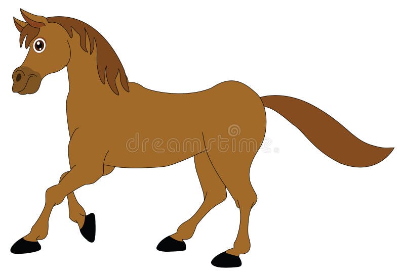 Horse cartoon illustrations on a white background. Horse cartoon illustrations on a white background.