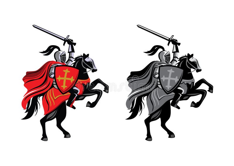 Vector image of knight on the horse. Vector image of knight on the horse