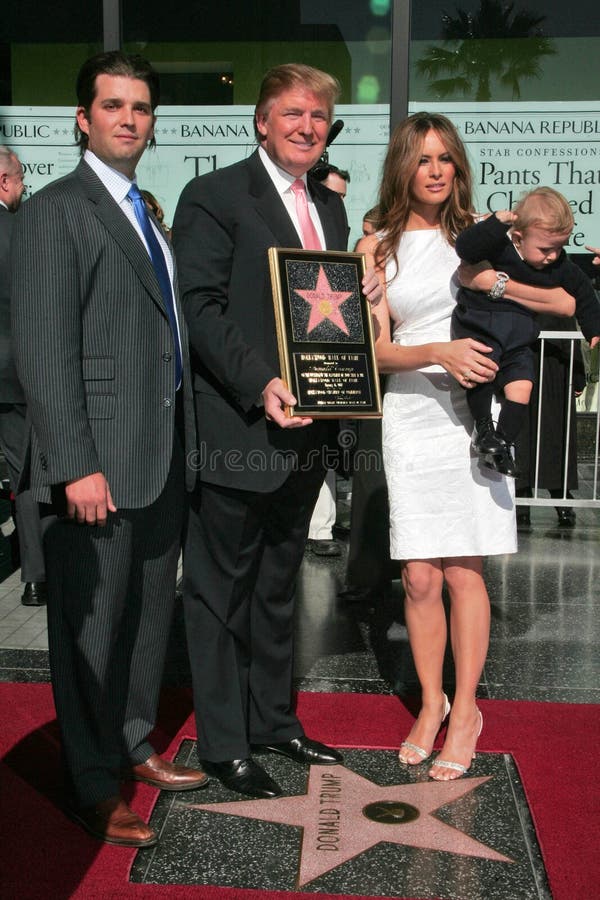 Donald Trump Jr and Donald Trump with Melania Trump and Barron Trump at the Ceremony Honoring Donald Trump with the 2,327 star on The Hollywood Walk of Fame, Hollywood Boulevard, Hollywood, CA. 01-16-07. Donald Trump Jr and Donald Trump with Melania Trump and Barron Trump at the Ceremony Honoring Donald Trump with the 2,327 star on The Hollywood Walk of Fame, Hollywood Boulevard, Hollywood, CA. 01-16-07