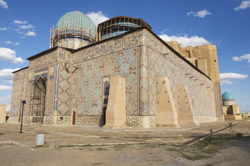 Мавзолей Khoja Ahmed Yasavi в Turkistan, Казахстане стоковые изображения Мавзолей Khoja Ahmed Yasavi в Turkistan, Казахстане стоковые изображения