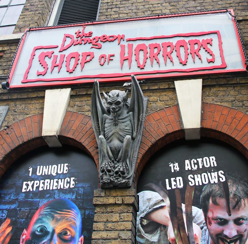 The Dungeon Shop of Horrors sells party goods it's located next to the london bridge underground station. The Dungeon Shop of Horrors sells party goods it's located next to the london bridge underground station.