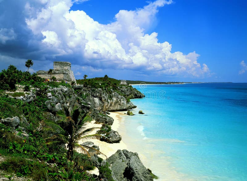 Tulum, mexico, stunning mayan ruins overlooking a fantastic beach, a must see destination. Tulum, mexico, stunning mayan ruins overlooking a fantastic beach, a must see destination.