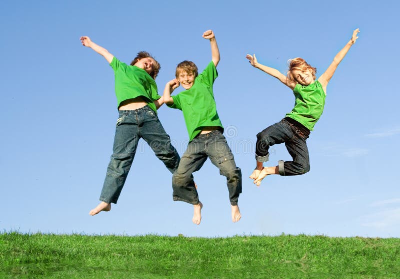 Happy smiling group of children jumping for joy !!!!!!!!ONLY 2 RELEASES, ONE BOY USED TWICE. Happy smiling group of children jumping for joy !!!!!!!!ONLY 2 RELEASES, ONE BOY USED TWICE.