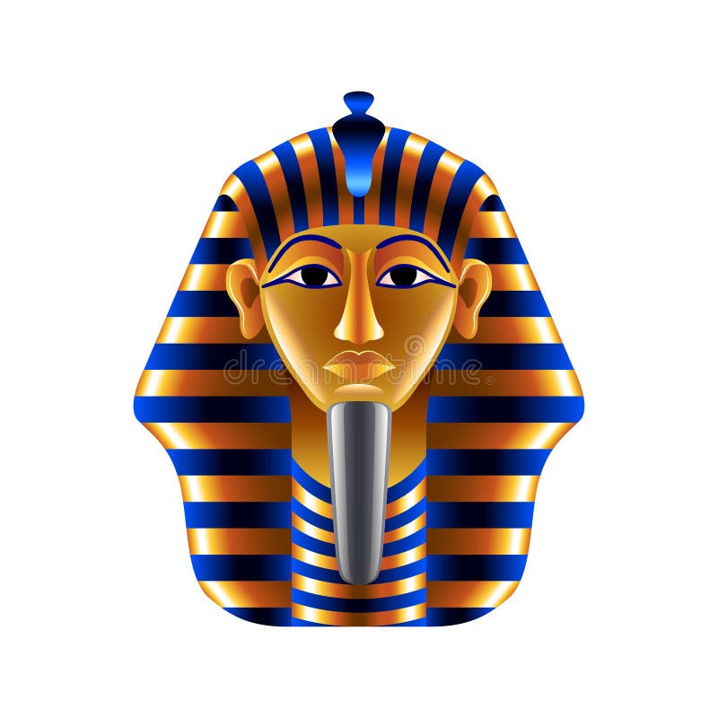 Маска Tutankhamuns на белом векторе иллюстрация вектора Маска Tutankhamuns на белом векторе иллюстрация вектора