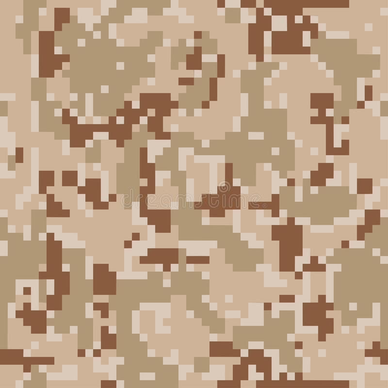 Pixel camouflage. Seamless digital camo pattern. Military  texture. Brown desert color.  Vector. Pixel camouflage. Seamless digital camo pattern. Military  texture. Brown desert color.  Vector