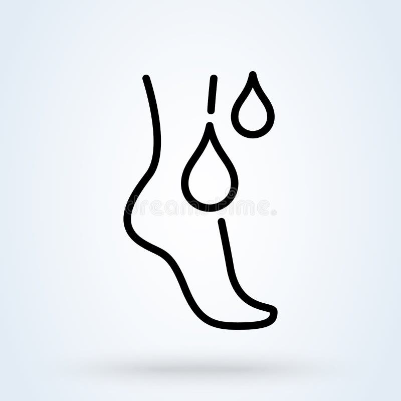 Массаж ног нефти ароматы. Значок ног spa педикюр женский. Способ размещения. Иллюстрация вектора иллюстрация штока